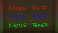 More Red, More Blue, More Beer