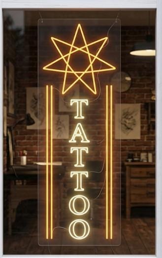 Mystic Tattoo Shop Sign